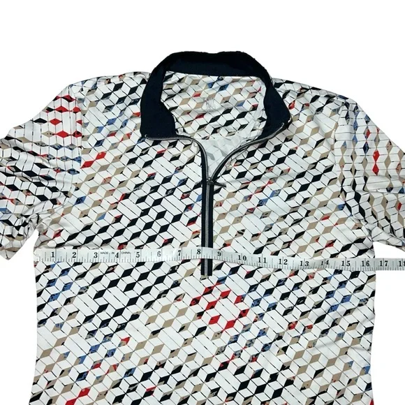 Tail Women’s Athletic Zip Up‎ Short Sleeve Polo Golf Tennis XS Print - Picture 6 of 8